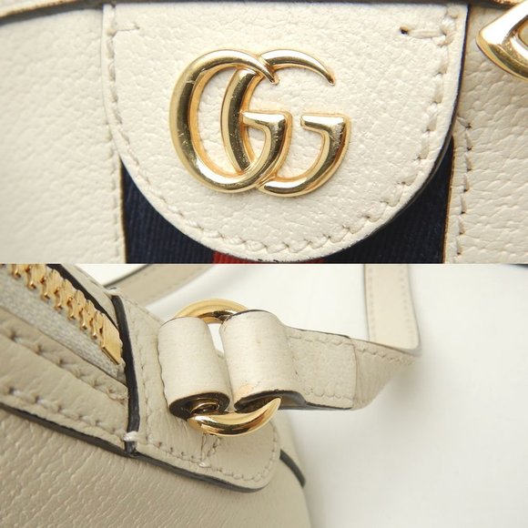 Gucci Ophidia Shoulder Bag Leather White - Picture 5 of 8